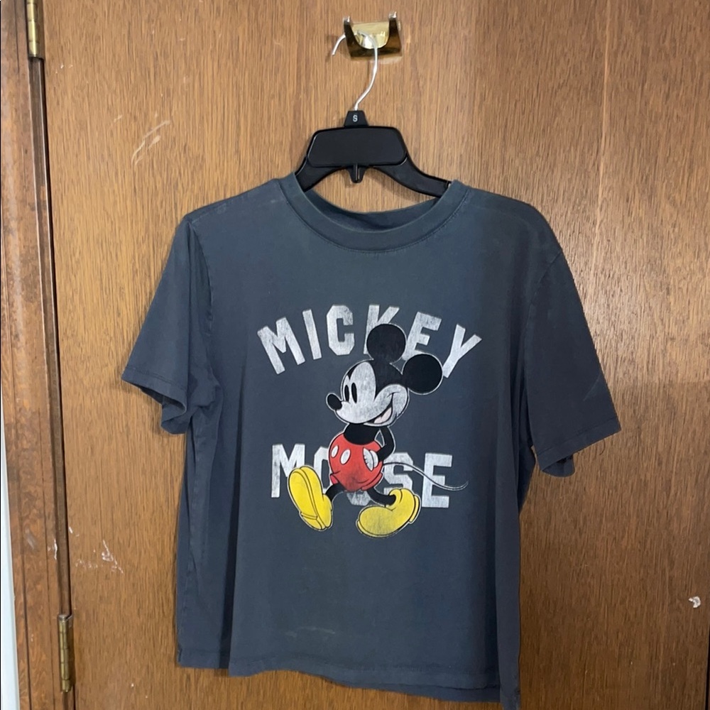 Disney Gray Mickey Mouse Short Sleeve Tee